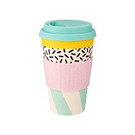 Memphis Modern Bamboo Coffee Cup